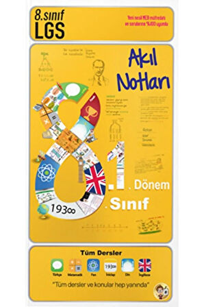 8.1 Akıl Notları / Kolektif / Tonguç Akademi / 9786254223747