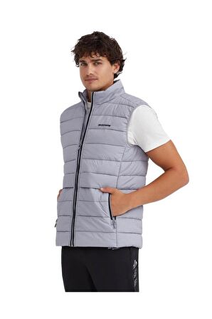 Skechers Erkek Yelek M Outerwear Padded Vest Gri Erkek Yelek S231241-035