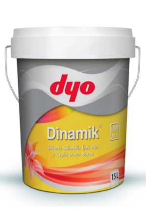 Dinamik Silikonlu Silinebilir Ipek Mat Iç Cephe Duvar Boyası 0986 Begonya 15 Lt