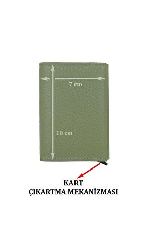  Taba Mekanizmalı Kartlık Unisex Mıknatıslı Kağıt Para Bölmeli