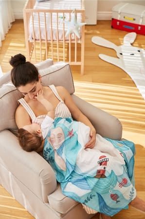Marine Bebek Küpleri ve Marine Bebek Fotoğraf Battaniyesi