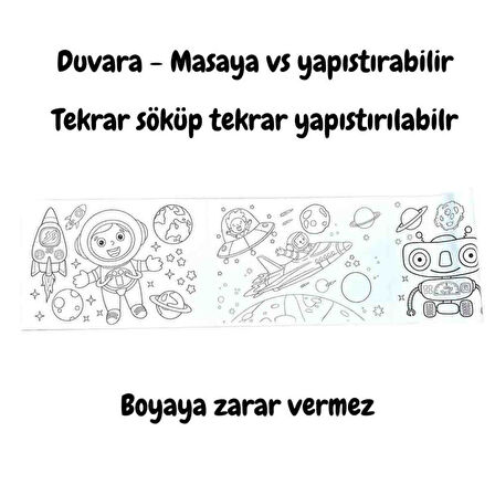 Lino Yapışkanlı Boyama Rulosu Kağıdı 86x20 cm Dream Space