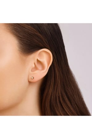 Altın Top Küpe - 14K