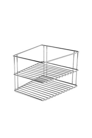 Köşe Tabaklık Rafı - Krom
