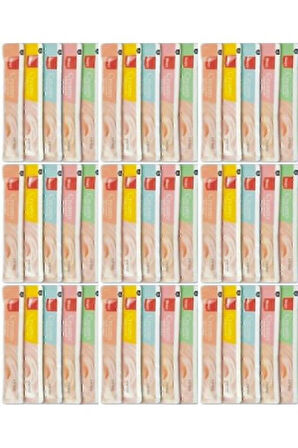 Wanpy Creamy Cat Treat Karışık Krema Sıvı Kedi Ödül Maması 45 Adet X 14 Gram