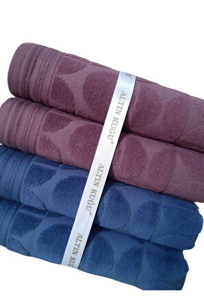 Özdilek Circular Havlu 4 adet- Mürdüm İndigo