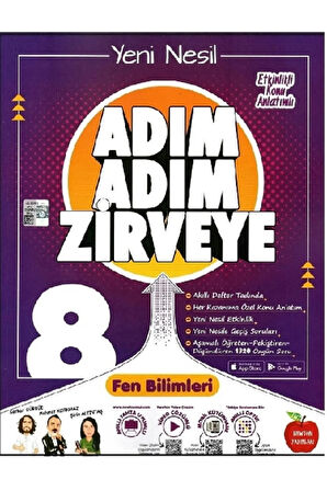 8. Sınıf Adım Adım Zirveye Fen Bilimleri Soru Bankası / Kolektif / Newton Yayınları / 9786057387141