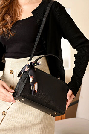 FULARLI ŞIK TREND EL VE OMUZ ÇANTASI