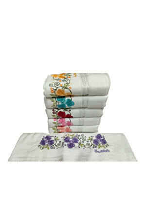 Özdilek 6 Adet Açelya Nakışlı Havlu Model 22-01