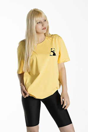 Kalp Baskılı Oversize Tshirt.