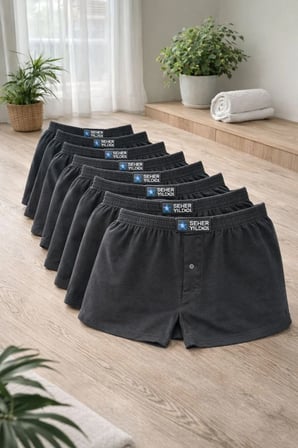 Erkek Penye Boxer 8'Li Set
