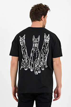 Unisex Cool Dude Baskılı Oversize Penye T-shirt Tişört