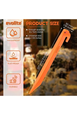Arancio ABS Çadır Kazığı -23cm 6 Adet