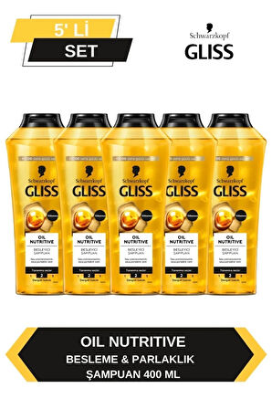 Oil Nutritive Şampuan 400ml x 5'li Set