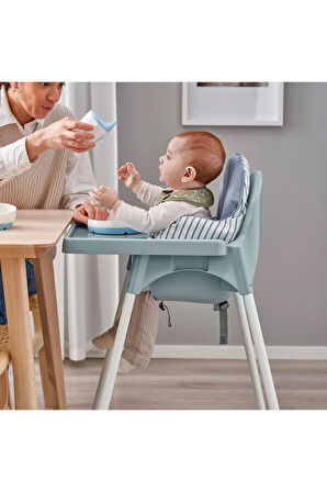 Unisex Mavi Antilop Tepsili Mama Sandalyesi