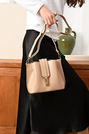 Kadın 3 Bölmeli Elden Tutmalı Omuzdan Asmalı Kaliteli Çanta