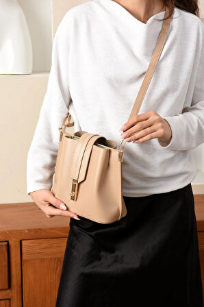 Kadın 3 Bölmeli Elden Tutmalı Omuzdan Asmalı Kaliteli Çanta