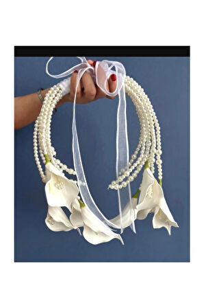 Sarkan incili gala ,gelin çiçeği, gelin buketi