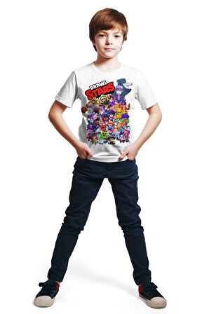 Brawl Stars Baskılı Çocuk T-shirt garalio