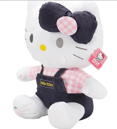 Peluş Hello Kitty Tulumlu Fiyonklu Dev Boy Peluş 70 cm Pelüş