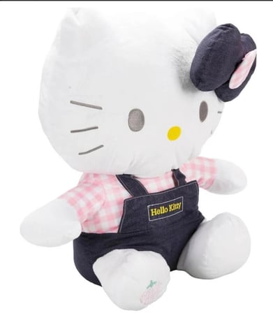 Peluş Hello Kitty Tulumlu Fiyonklu Dev Boy Peluş 70 cm Pelüş