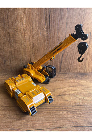 Vinç Ekskavatör Kepçe Oyuncak İş Makinası Sürtmeli Araçlar Erkek Oyuncak OYUNCAK VİNÇ YANLARI AÇILIR