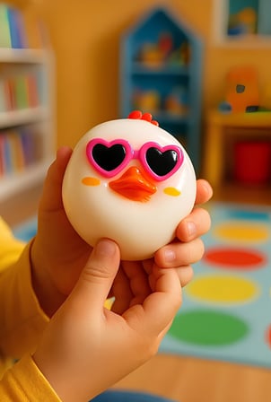 Gözlüklü Ördek Figürlü Squishy Stress Oyuncağı Yumuşacık Jel Squishy