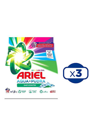 Dağ Esintisi Renklilere Özel 1,5 Kg Aquapudra Toz Deterjan x 3 Adet