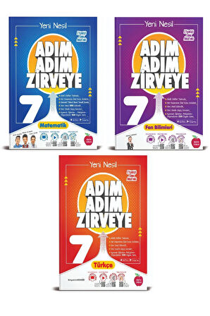 Newton 7. Sınıf Matematik+fen+türkçe Adım Adım Zirveye Soru Bankası 3 Kitap
