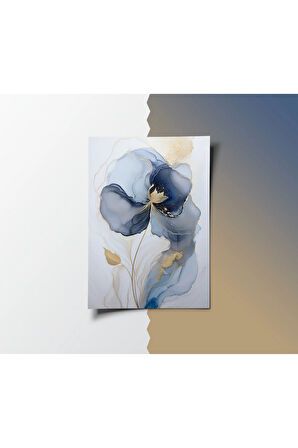 Çerçevesiz Poster, Dijital Baskı Soyut , Mavi Rüya , Salon Ofis Oturma Odası Dekorasyon , Poster