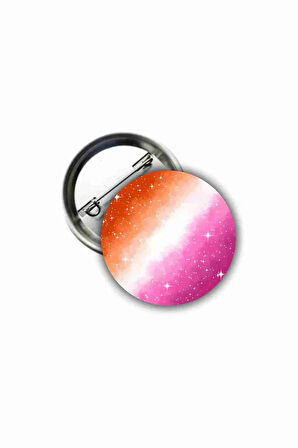 Lesbian Pride Flag Galaxy Buton Rozet