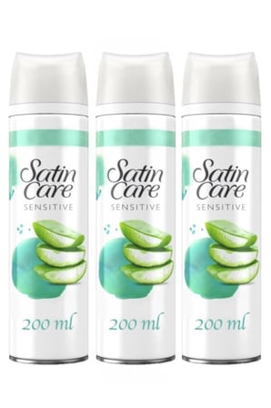 Gillette Satin Care Tıraş Jeli Hassas 200ml X3 Adet