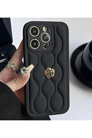 iPhone 13 ProMax Uyumlu Kılıf Deri Kılıf Yanları Silikon Kapak
