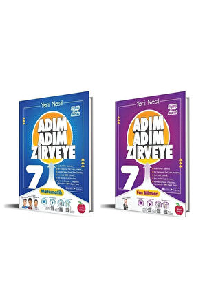 7.sınıf Adım Adım Zirveye Matematik Adım Adım Zirveye Fen Bilimleri Soru Bankası (2 KİTAP)
