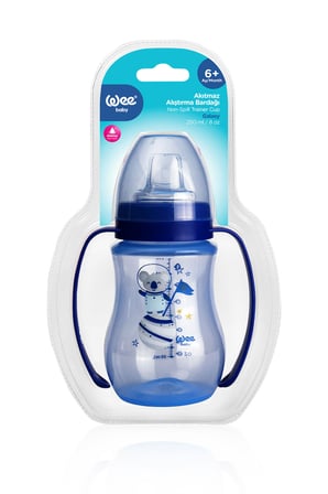 Galaxy Kulplu Alıştırma Bardağı Bebek Suluk 250 Ml 6+ Ay Mavi