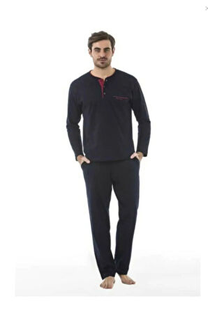 Damat Çeyiz Lacivert Pijama Çamaşır Set Takım 2000