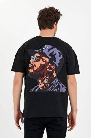 Oversize Panda Baskılı Beyaz Tshirt