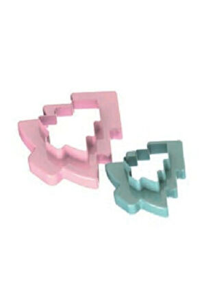 5'li Parti Pasta Seti : Tırtıl Adam Ağaç Kare Yuvarlak Şekilli Kurabiye Kalıbı Seti