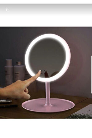Dokunmatik Led Işıklı Usb Li Yuvarlak Masa Üstü Makyaj Aynası Makyaj Aynası Ledli