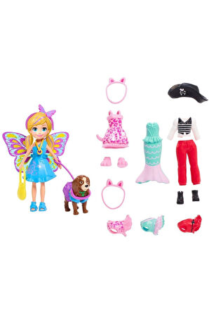 Gdm15 Polly Pocket Ve Hayvan Dostu Kostüm Giyiyor Oyun Seti / 4 Yaş