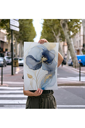 Çerçevesiz Poster, Dijital Baskı Soyut , Mavi Rüya , Salon Ofis Oturma Odası Dekorasyon , Poster