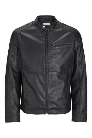 Jack&Jones 12261196 JJEDYLAN PU BIKER JACKET BLACK ERKEK CEKET
