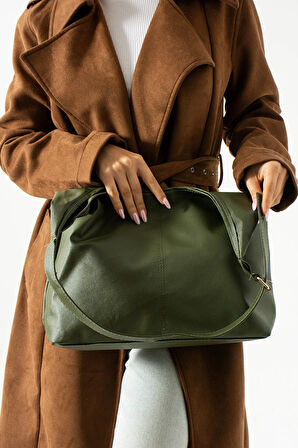 Kadın omuz çantası mıknatıs kapamalı büyük omuz çantası