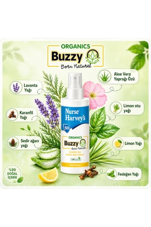 Organics Buzzy Çocuklar İçin Kokulu Vücut Spreyi 175 Ml 8699177824490