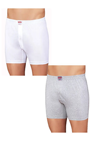 Erkek Gri 6'lı Paket Penye Boxer Me010