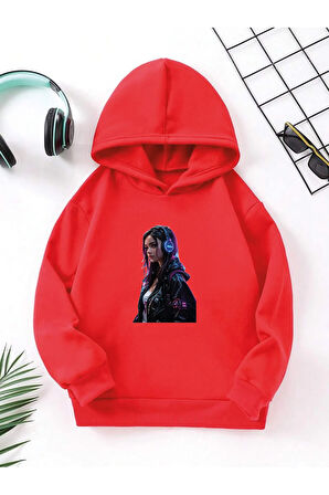 Çocuk Kapüşonlu Baskılı Sweatshirt