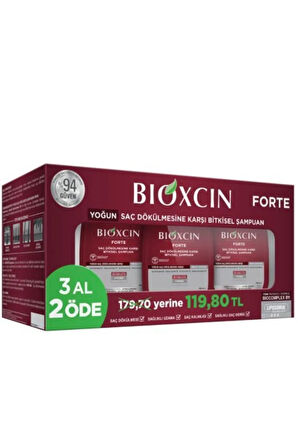 Forte Şampuan 300ml 3lü Tüm Saç Tipleri Için