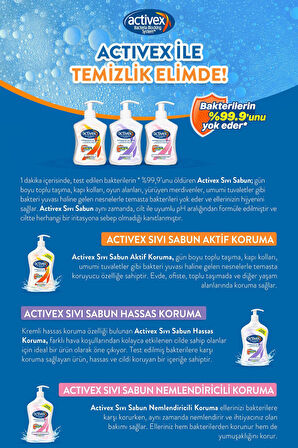 Activex Antibakteriyel Sıvı Sabun Aktif 2x1,5lt