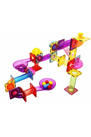Magnescape Magnetic Tiles Marble Run Building Block 106 Parça