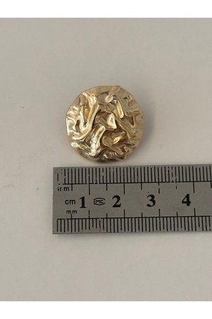 Üstü Buruşuk model light gold metal 6lı düğme seti